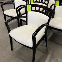 USED WOOD FRAME GUEST CHAIRS QTY:4