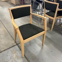 USED WOOD FRAME GUEST CHAIR