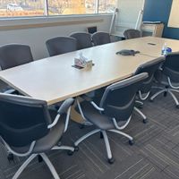 USED 12' BOAT SHAPE CONFERENCE TABLE